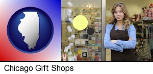 Chicago, Illinois - a gift shop proprietor