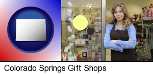 Colorado Springs, Colorado - a gift shop proprietor