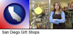 San Diego, California - a gift shop proprietor