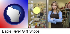 a gift shop proprietor in Eagle River, WI