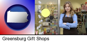 a gift shop proprietor in Greensburg, PA
